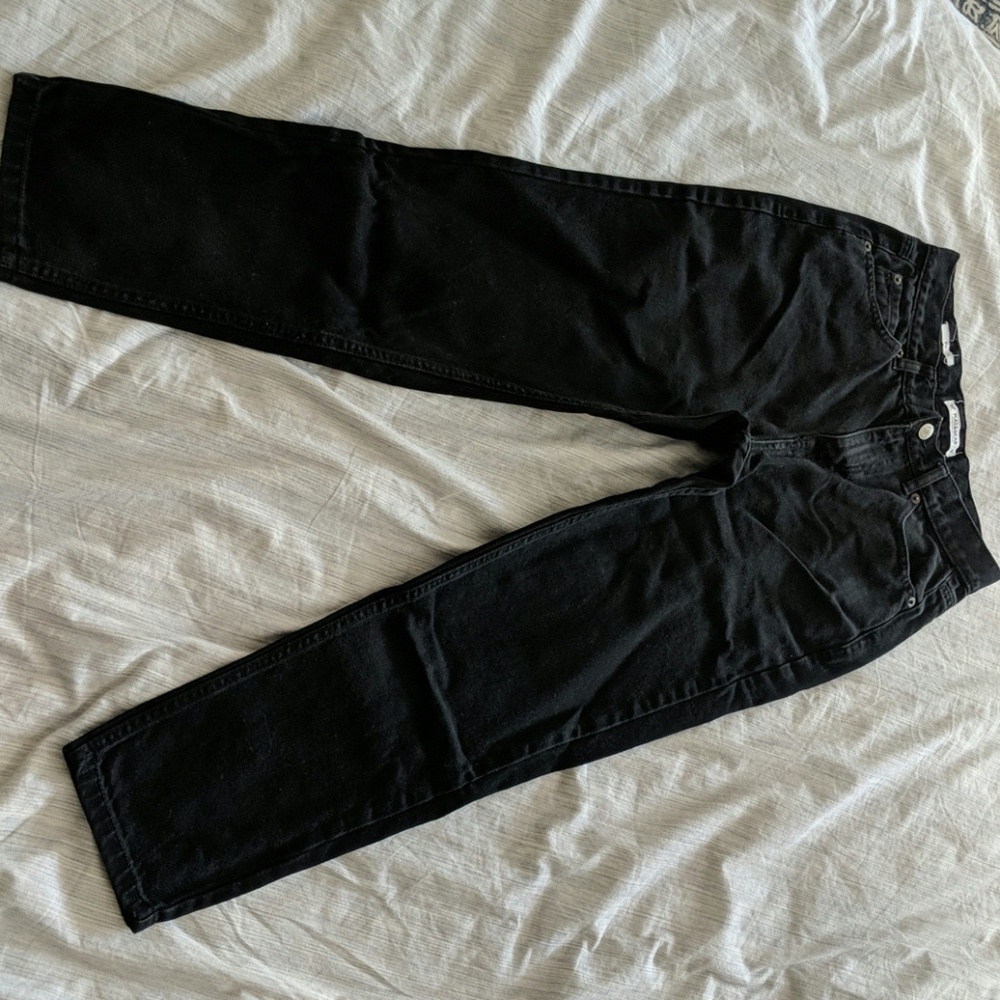 Pull&Bear black denim mom jeans
